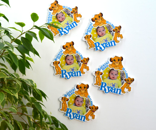 Mărturii magneți pentru botez cu leu