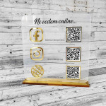 Display / Placi QR-cod din acril transparent mat cu aplicarea elementelor de acril thumb-image 3