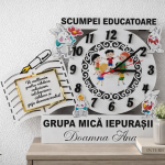 Wooden Clock with Little Bunnies thumb-image 1