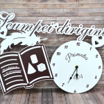 Ceas din plastic cu copii cafeniu 1 thumb-image 1