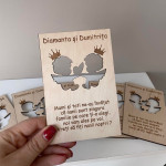 Invitații din lemn pentru nași cu îngerași 1 thumb-image 1