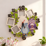 Wooden Clock with Owl thumb-image 1
