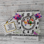 Ceas din lemn cu flori 1 thumb-image 1