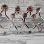 Trofeu personalizat din acril argint thumb-image 1