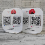 Display / Placi QR-cod din acril alb cu aplicarea elementelor de acril thumb-image 2
