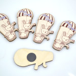 Mărturii magneți pentru botez cu iepuraș thumb-image 2