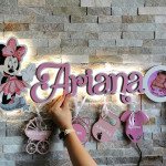 Светильник настенный именной из фанеры - Minnie Mouse thumb-image 1