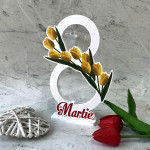 Rama foto in forma de cifra 8 cu lalele galbeni thumb-image 1