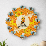 Wooden Clock with Little Bees thumb-image 1