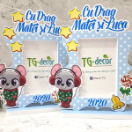 Rama foto cu decor Craciun cu soricel thumb-image 1