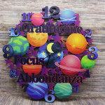 Ceas din lemn cu Univers thumb-image 1