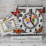 Ceas din lemn cu fluturasi thumb-image 1