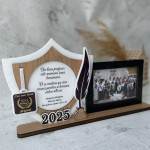 Trofeu personalizat cu medalie si pana cu rama thumb-image 2