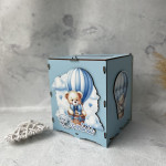 Cutie de dar pentru botez ursuleț pe balon 1 thumb-image 3