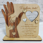 Trofeu pentru tată, soț , bunel cu  Te iubim ,Tati thumb-image 2