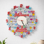 Wooden Clock with Flowers and Butterflies thumb-image 1