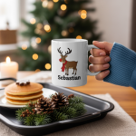 Cana personalizata cu Cerbul cu fular thumb-image 1