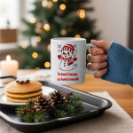 Cana personalizata cu Omulet de zapada cu fulgi thumb-image 1