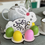 Suport  pentru ouă iepuraș alb thumb-image 1