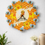 Wooden Clock with Little Bees thumb-image 2