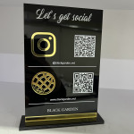Display / Placi QR-cod din acril negru cu aplicarea elementelor de acril thumb-image 3