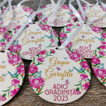 Medalii din lemn ,,Adio Gradiniță,, cu flori thumb-image 2