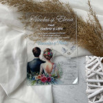 Invitatii pentru nunta cu mire si mireasa thumb-image 1