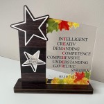 Персонализированный трофей 2 звезды  "Осенние листья" thumb-image 1