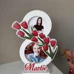 Rama in forma de 8 cu lalele rosii thumb-image 2