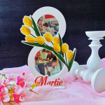 Rama foto in forma de cifra 8 cu lalele galbeni thumb-image 3