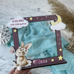 Rama foto din lemn pentru fetițe cu Iepuras thumb-image 2