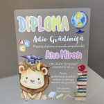 Diplomă din pet ,,Adio Gradiniță,, cu leu thumb-image 2
