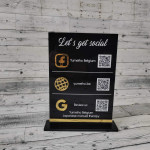 Display / Placi QR-cod din acril negru cu aplicarea elementelor de acril thumb-image 1