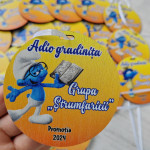 Medalii din lemn ,,Adio Gradiniță,, cu Smurf thumb-image 2