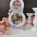 Rama foto in forma de cifra 8 cu orchidee mov thumb-image 1