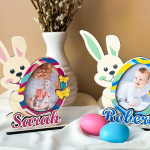 Rama foto din lemn iepuraș cu nume personalizat thumb-image 1