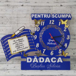 Ceas din lemn cu fluturasi din acril thumb-image 1