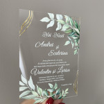 Invitatii pentru nunta cu frunze thumb-image 2