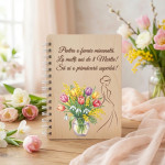 Carnet din lemn vază cu flori 1 thumb-image 1