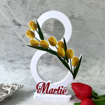 Rama foto in forma de cifra 8 cu lalele galbeni thumb-image 2