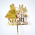 Topper pentru torta nunta Mr&Mrs 3 thumb-image 1