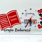 Ceas din plastic cu copii rosu thumb-image 1