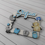 Rama foto din lemn pentru băiat cu ursuleț thumb-image 2