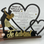 Trofeu pentru tată , soț , bunel cu Te iubim thumb-image 1