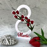 Rama in forma de 8 cu lalele rosii thumb-image 1