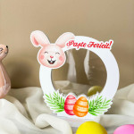 Ramă foto cu flori Paște Fericit cu Iepuras 2 thumb-image 1