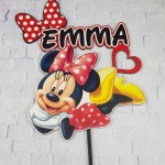 Topper din placaj pentru fete Minnie Mouse rosu thumb-image 1