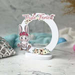 Ramă foto cu flori Paște Fericit cu Iepuras thumb-image 1