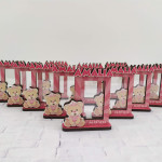 Mărturie -rama foto cu ursuleț roz thumb-image 1