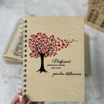 Деревянный блокнот с деревцем и сердечками thumb-image 1